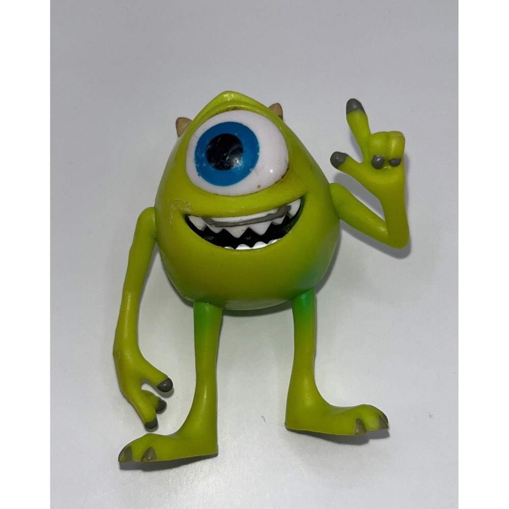 Disney Pixar Monsters Inc Mike Wazowski Action Figure Green Toy Collectible 2in